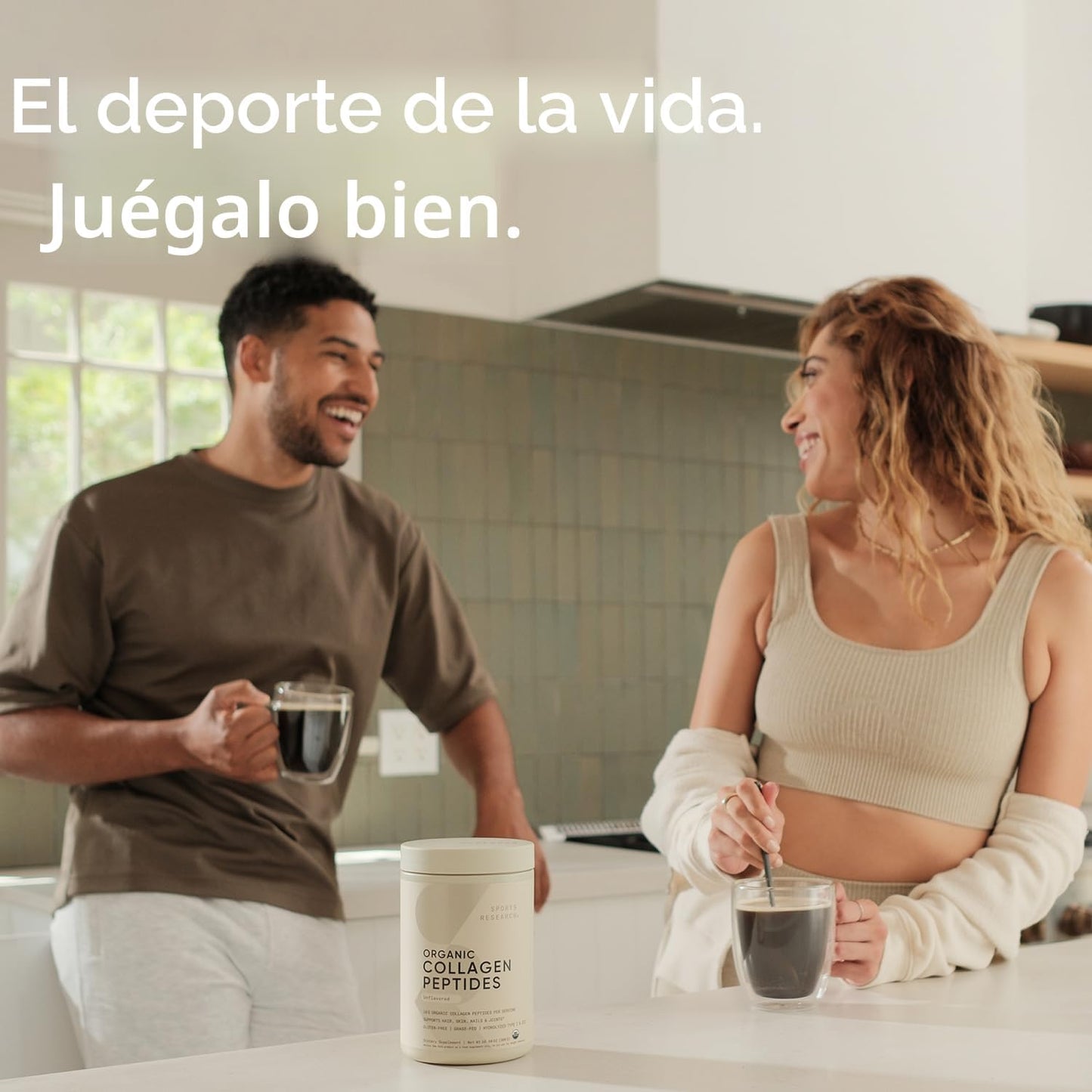 Sports Research® Péptidos de colágeno orgánico - Polvo de proteína...