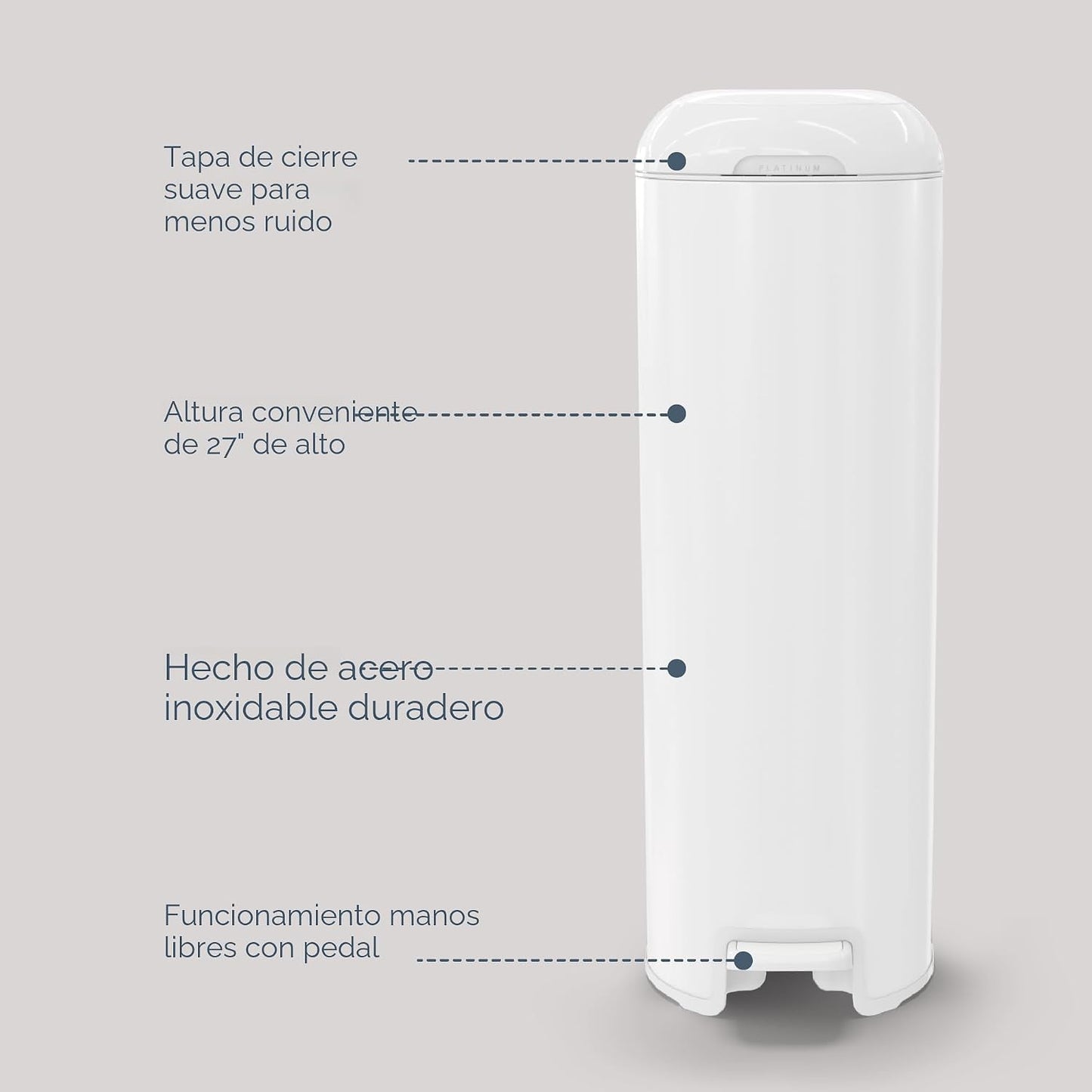 Diaper Genie Juego de regalo de cubo de pañales platino | Control d...