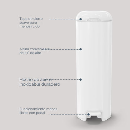 Diaper Genie Juego de regalo de cubo de pañales platino | Control d...