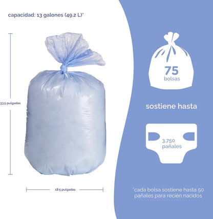 Bolsas de plástico para pañales Ubbi, bolsas desechables para desec...