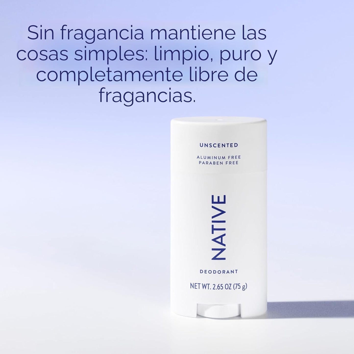 Native Deodorant, Sin fragancia, Sin aluminio, Sin parabenos, 2.65...