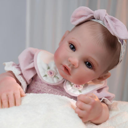Cloveray Muñeca de bebé Reborn realista de vinilo y tela de 20 pulg...