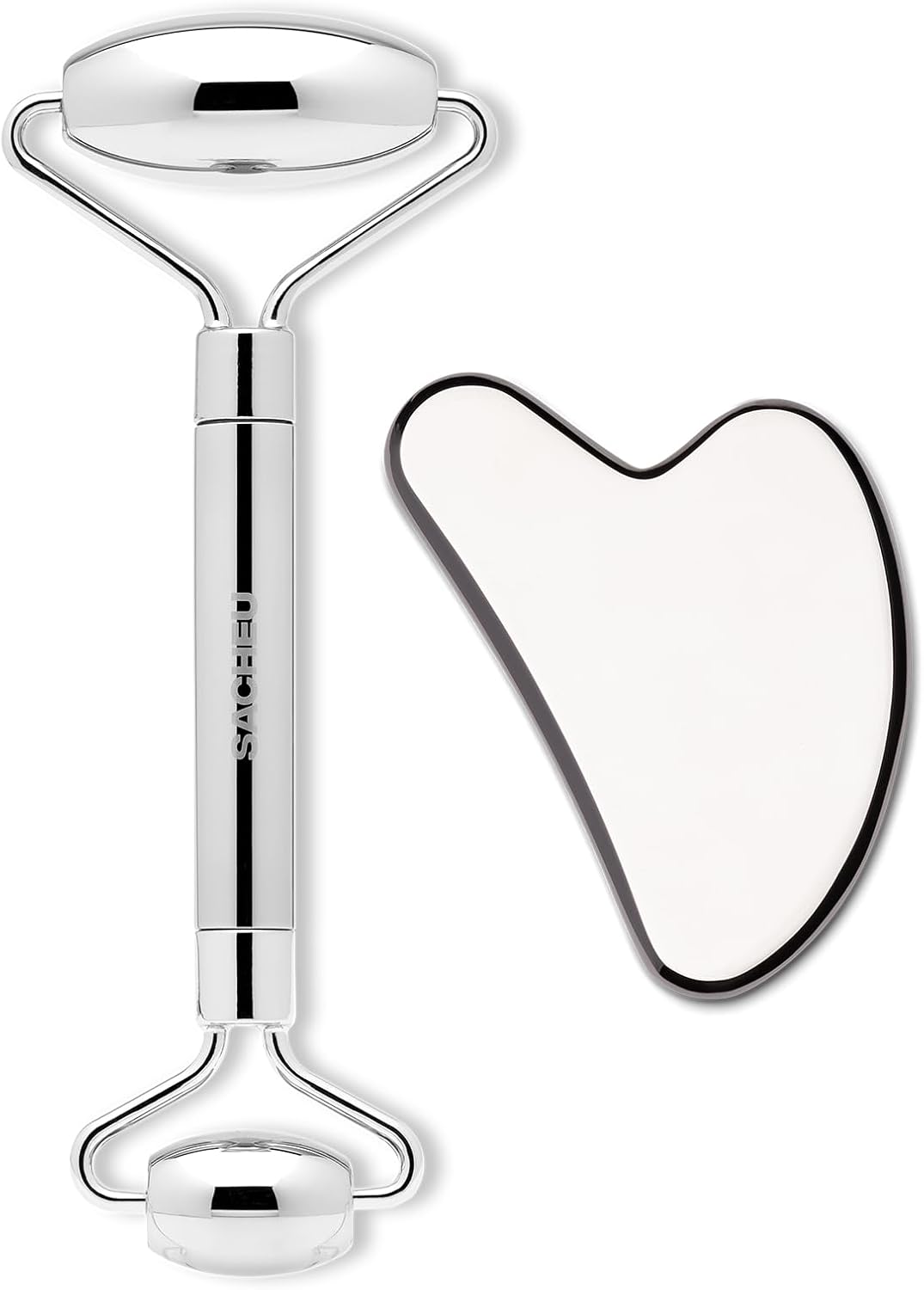 Sacheu Gua Sha Facial Tools - Paquete de raspador muscular de acero...