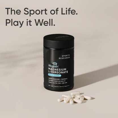 Sports Research® L-treonato de magnesio 2000 mg con Magtein®, 180 u...