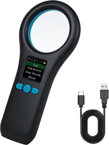 Treamvp Escáner de microchip para mascotas, lector de chips de anim...