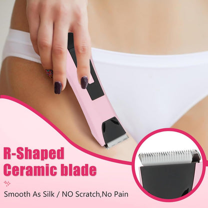 Recortadora de bikini 2 en 1 para mujer, maquinilla de afeitar eléc...