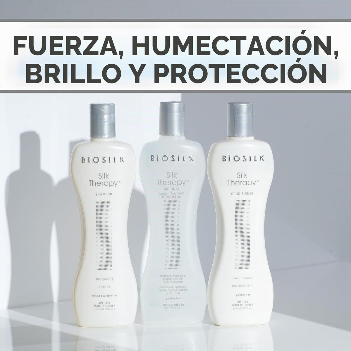 BioSilk Kit de Champú, Acondicionador y Suero de Terapia de Seda de...