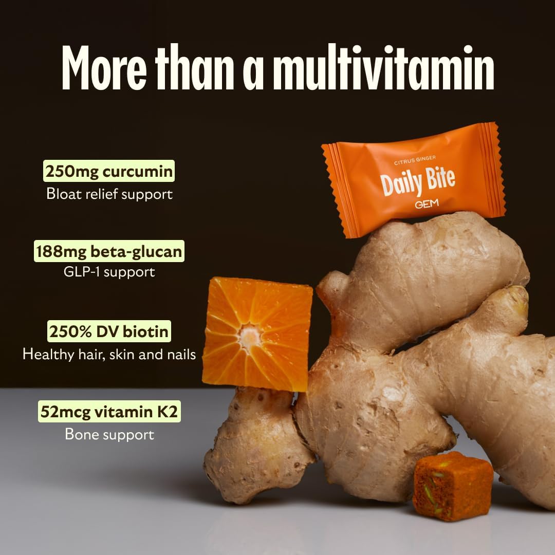 GEM Daily Bite para mujeres y hombres, con más de 20 vitaminas, min...