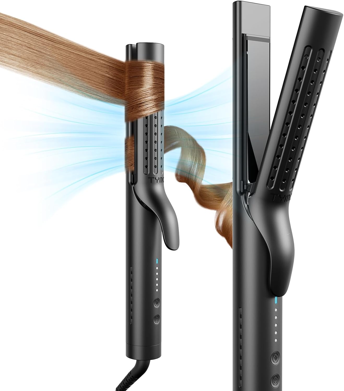 TYMO Airflow 2.0 - Plancha rizadora de pelo 2 en 1, rizador de pelo...