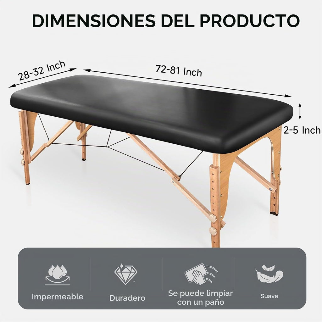 WENZMOC Cubierta de Mesa de Masaje de Cuero PU Cubierta de Mesa de...