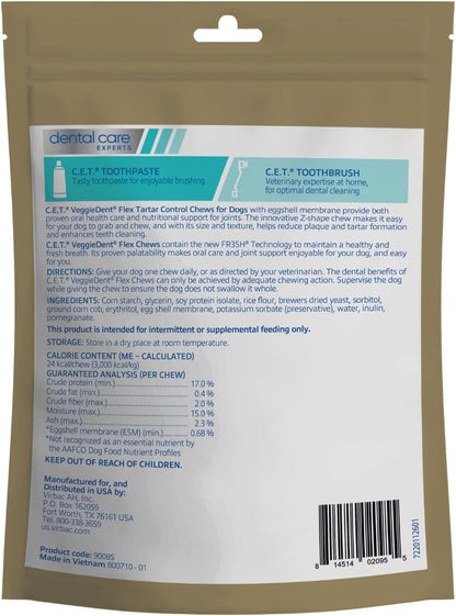 Virbac C.E.T. VEGGIEDENT Flex - Masticables de Control de Sarro par...