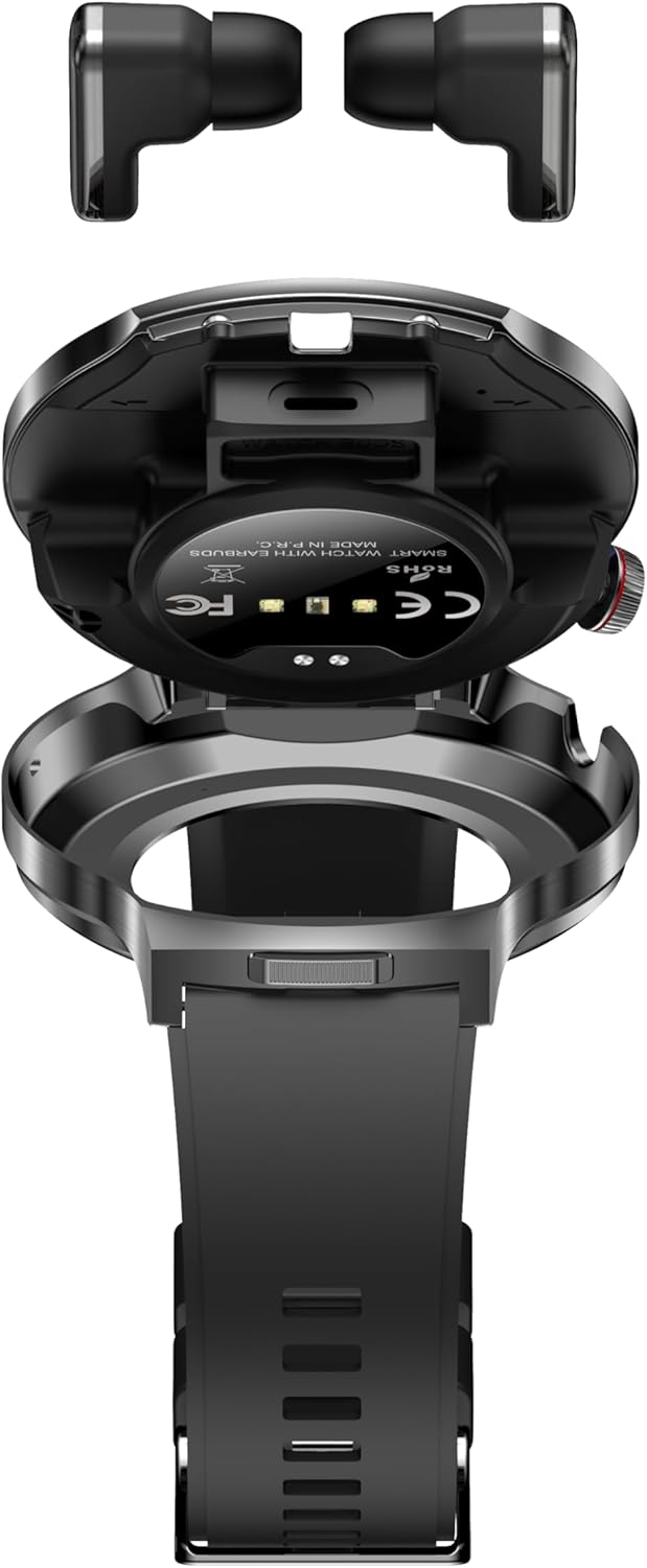 ATEVIX Reloj inteligente con auriculares Bluetooth, pantalla HD red...