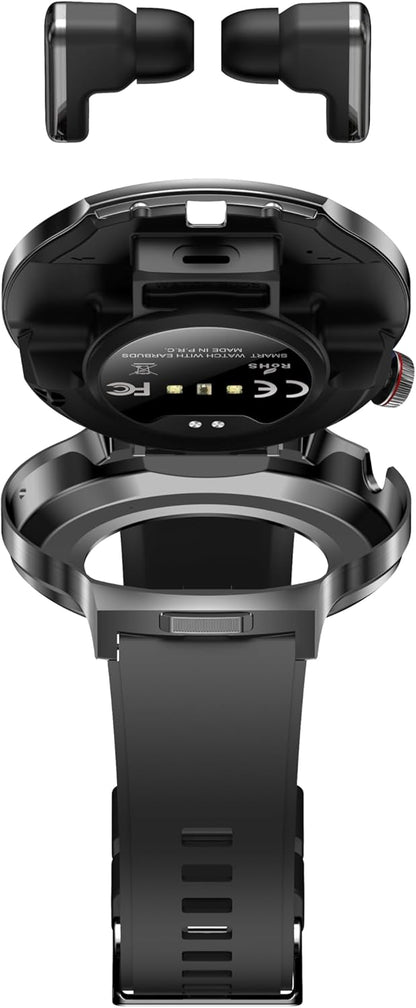 ATEVIX Reloj inteligente con auriculares Bluetooth, pantalla HD red...