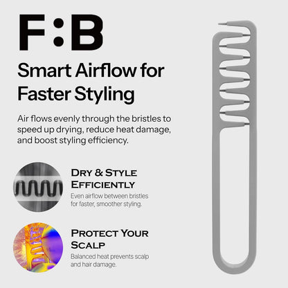FORBEAUT Shadow - Cepillo de pelo para hombre, diseño curvado ventilado, hace que los hombres se sientan más cómodos, el cabello frontal añade volumen, expresión de textura, efecto ondulado
