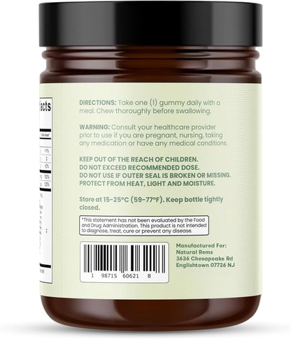 Natural Rems Gomitas de Musgo Marino 16 en 1 - Ashwagandha Aceite d...