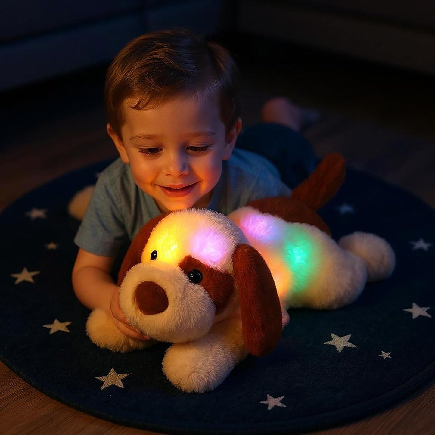 Cuteoy Juguetes de luz nocturna con luz LED brillante para perro, p...