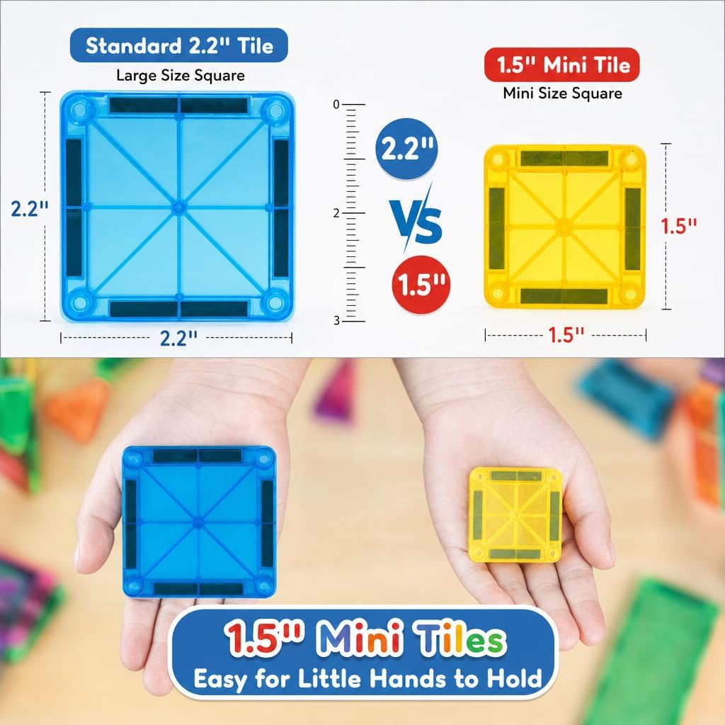 Juego de 93 miniazulejos magnéticos con 12 coches, bloques de const...