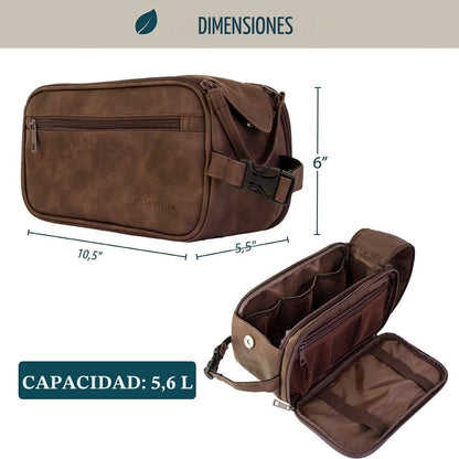 PAVILIA Bolsa de aseo para hombres, kit de afeitado de artículos de...