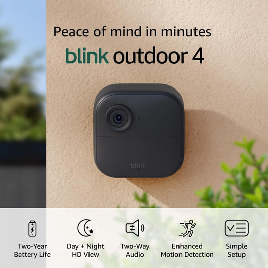 Blink Outdoor 4, cámara de seguridad inteligente HD sin cable, dos...