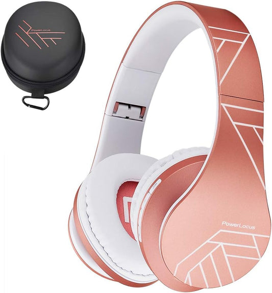 PowerLocus Auriculares Bluetooth sobre la oreja, auriculares inalám...