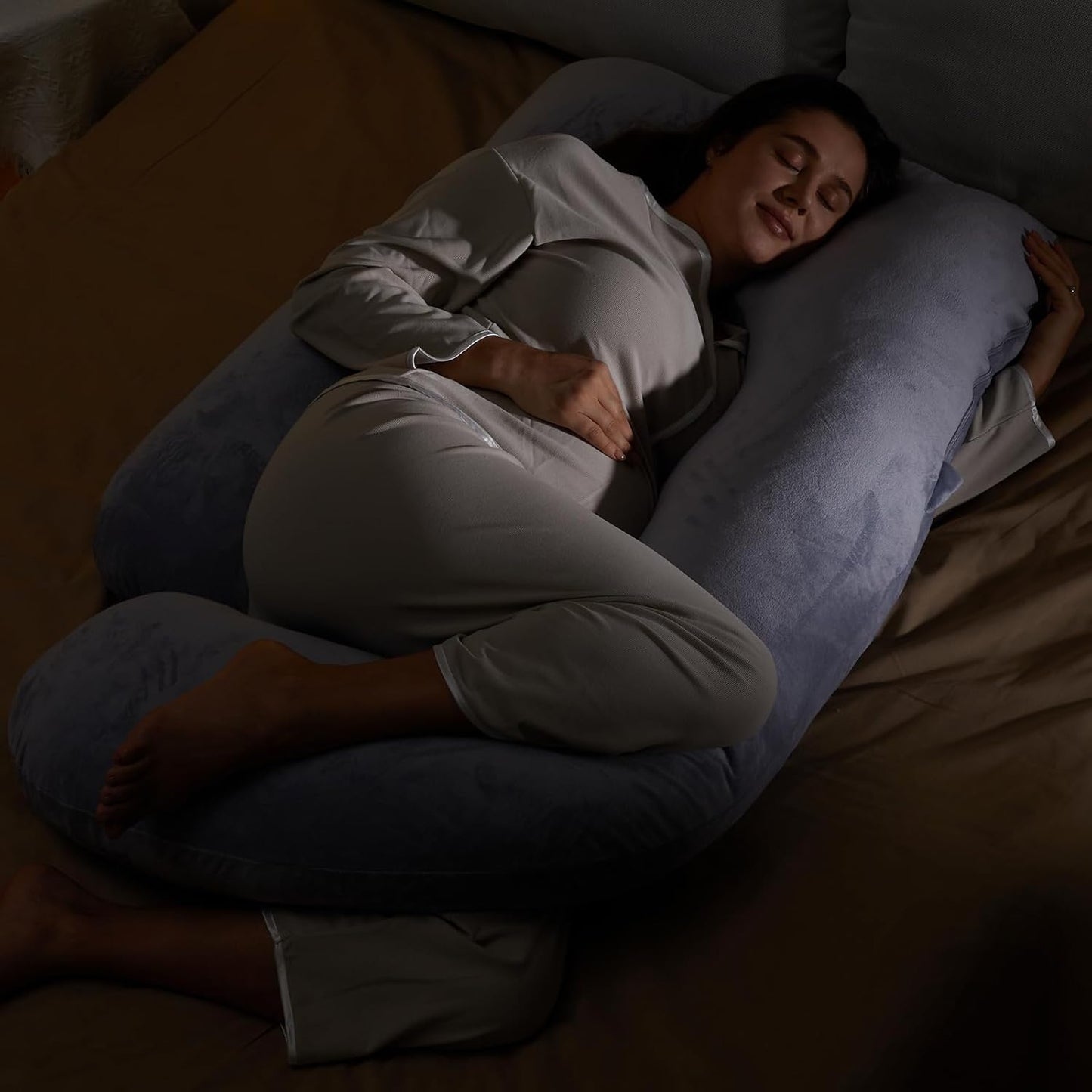 Momcozy Almohadas de embarazo para dormir, almohada de maternidad d...