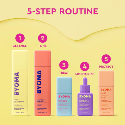 BYOMA Phyto-Mucin Glow Serum – Suero facial de mucina para piel de cristal – Rellena, prepara e hidrata – Primer impecable y base de maquillaje – Fortalece la barrera de la piel – 1.35 fl oz