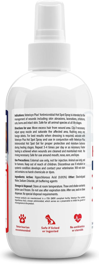 Vetericyn Spray Plus Hot Spot para las llagas e irritaciones de la...