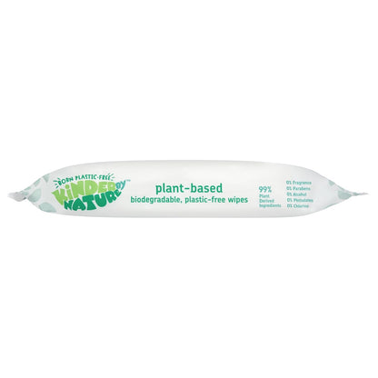Kinder by Nature Toallitas para bebés a base de plantas, 100% biodegradables y compostables, 672 unidades (12 paquetes de 56), 99% ingredientes a base de plantas, toallitas sin plástico