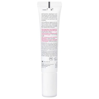Bioderma - Gel de ojos - Sensibio - Hidratante y reduce visiblemente las líneas finas - Calmante de la piel - Gel de ojos para pieles sensibles