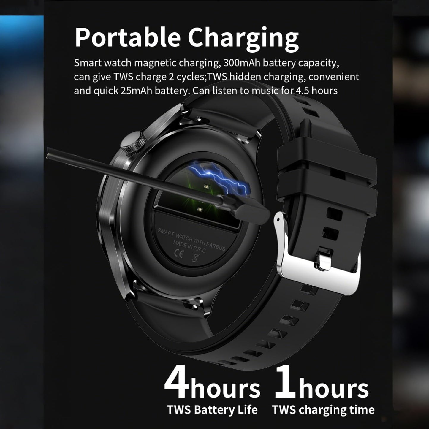 Desong Reloj inteligente con auriculares, relojes inteligentes TWS...