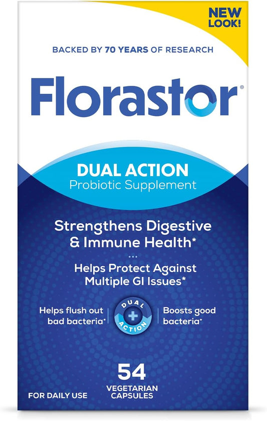 Florastor Probióticos para la Salud Digestiva e Inmunológica, 54 Cá...