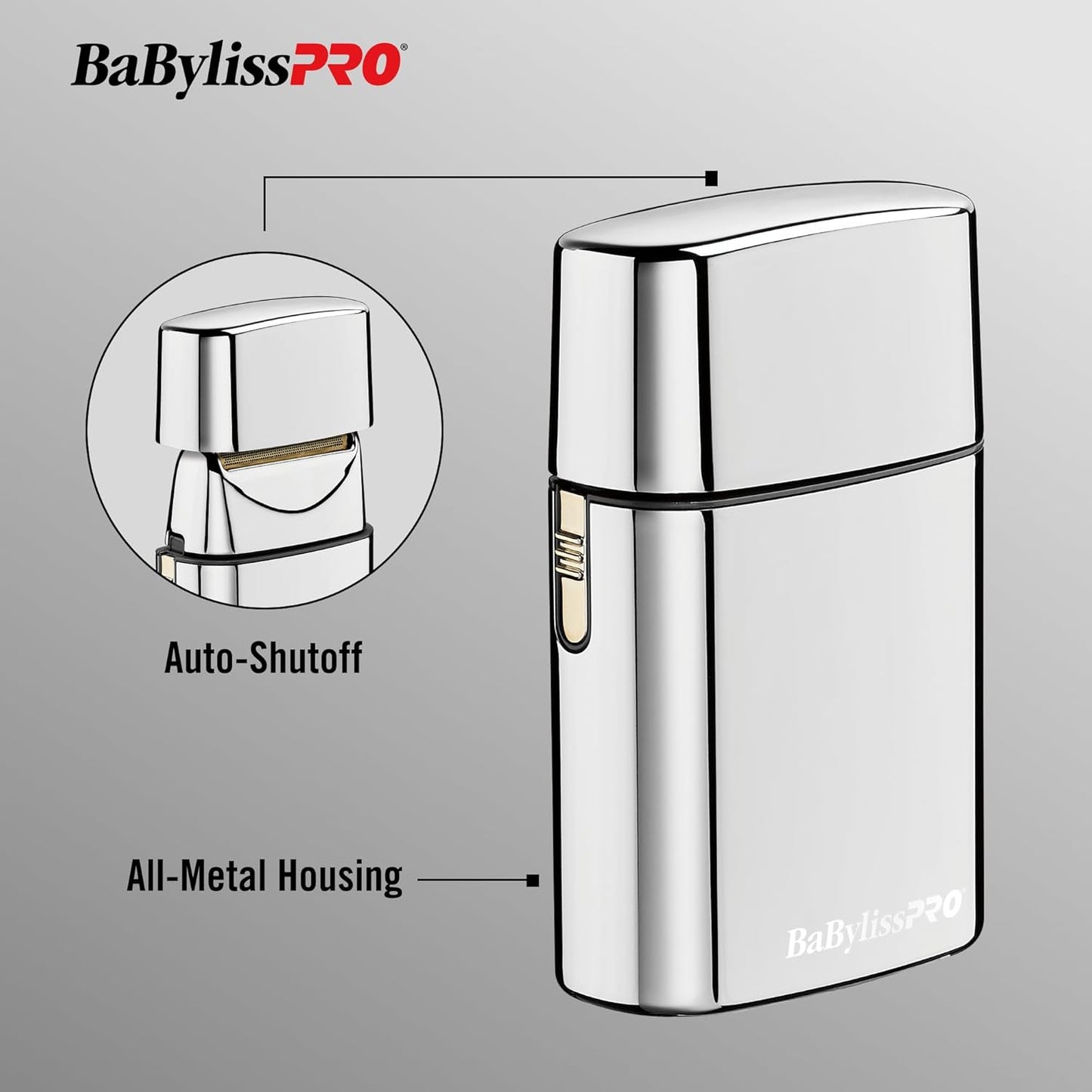 BaBylissPRO Barberology - Afeitadora de lámina FXFS1 SILVERFX profesional de alto torque