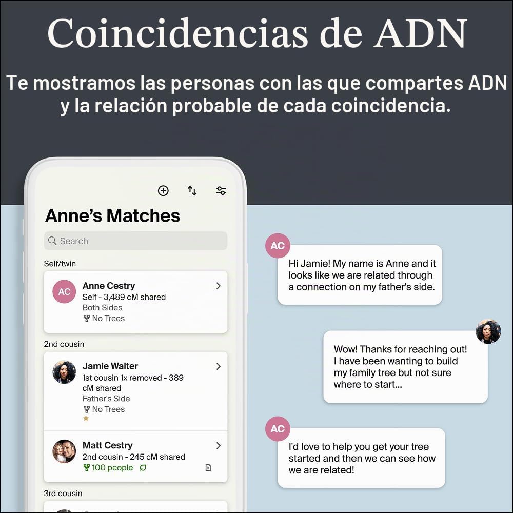 AncestryDNA + Kit de prueba genética de rasgos: rasgos genéticos pe...