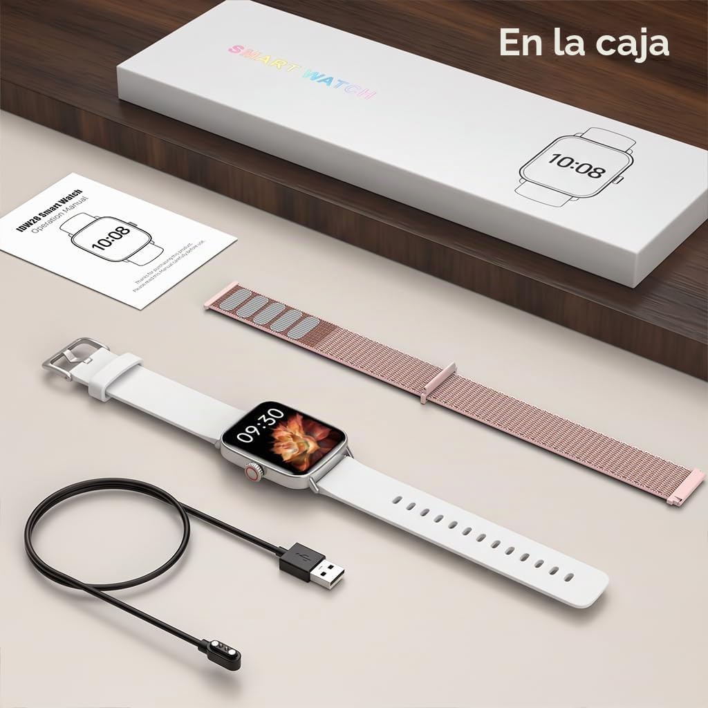 Tensky Reloj inteligente para mujer, 1.85 pulgadas HD AMOLED Fitnes...
