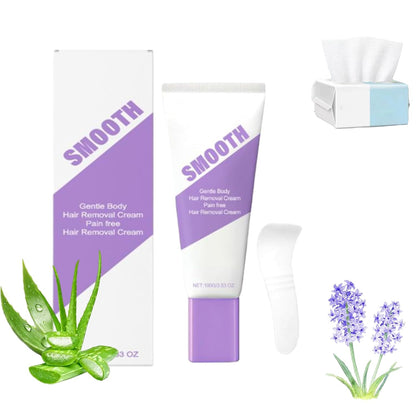 Kit de depilación corporal suave, spray de depilación suave, crema...