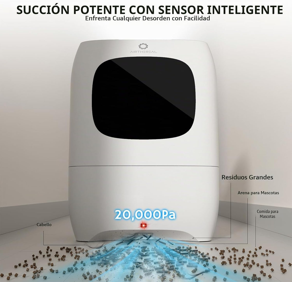 AIRTHEREAL T1 Aspirador automático sin contacto, sensor automático,...