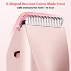 Afeitadora eléctrica impermeable 2 en 1 para mujer, color rosa