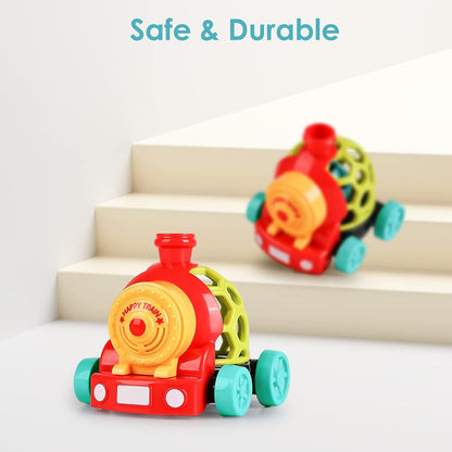 iPlay, iLearn Tren de juguete para bebés, autos suaves para niños de 6 a 12 meses, camión musical Push N Go, sonajero sensorial para niños pequeños, regalo de cumpleaños de bebés de 7, 8, 9, 10, 11,