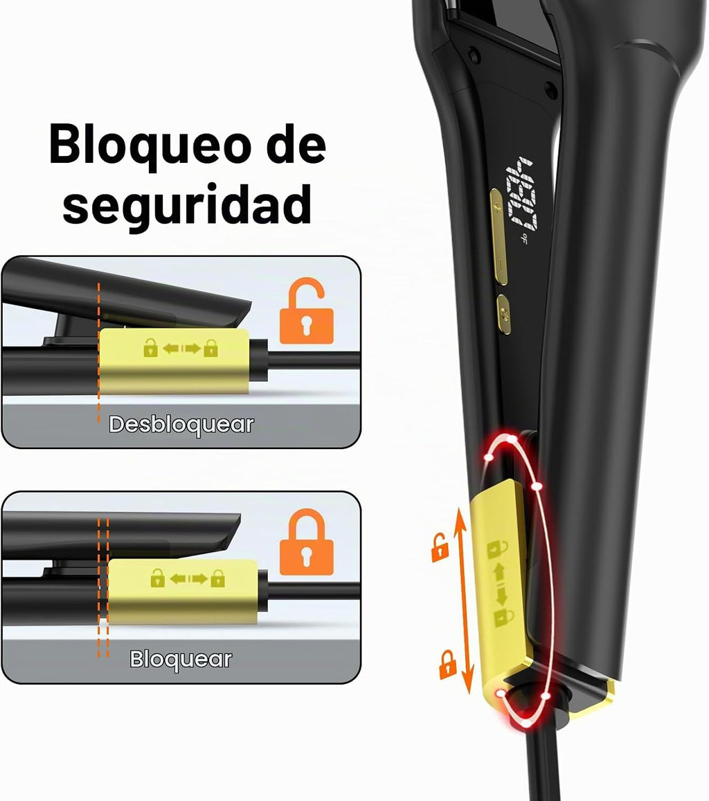 UKLISS MCH - Plancha de pelo 2 en 1, placas de 1.75 pulgadas de anc...