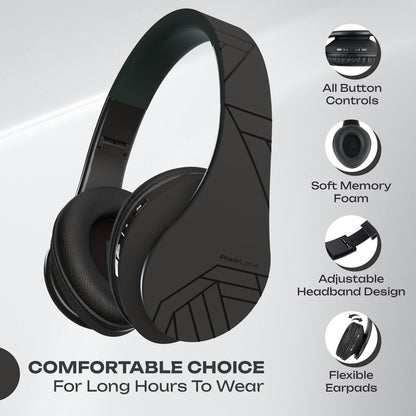 PowerLocus - Audífonos Bluetooth sobre las orejas, auriculares inal...