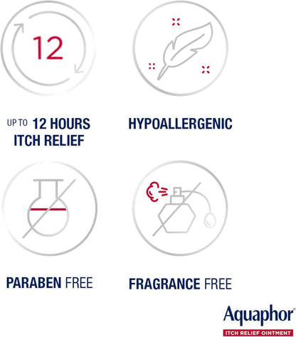 Aquaphor Pomada para el Alivio de la Picazón, Fuerza Máxima 1% de H...