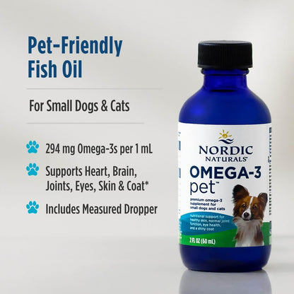 Nordic Naturals Omega-3 para mascotas, sin sabor - 2 oz - 294 mg de...