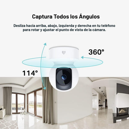 Kasa Smart Cámara de seguridad Kasa 2K QHD Pan\/Tilt, sensor Starli...