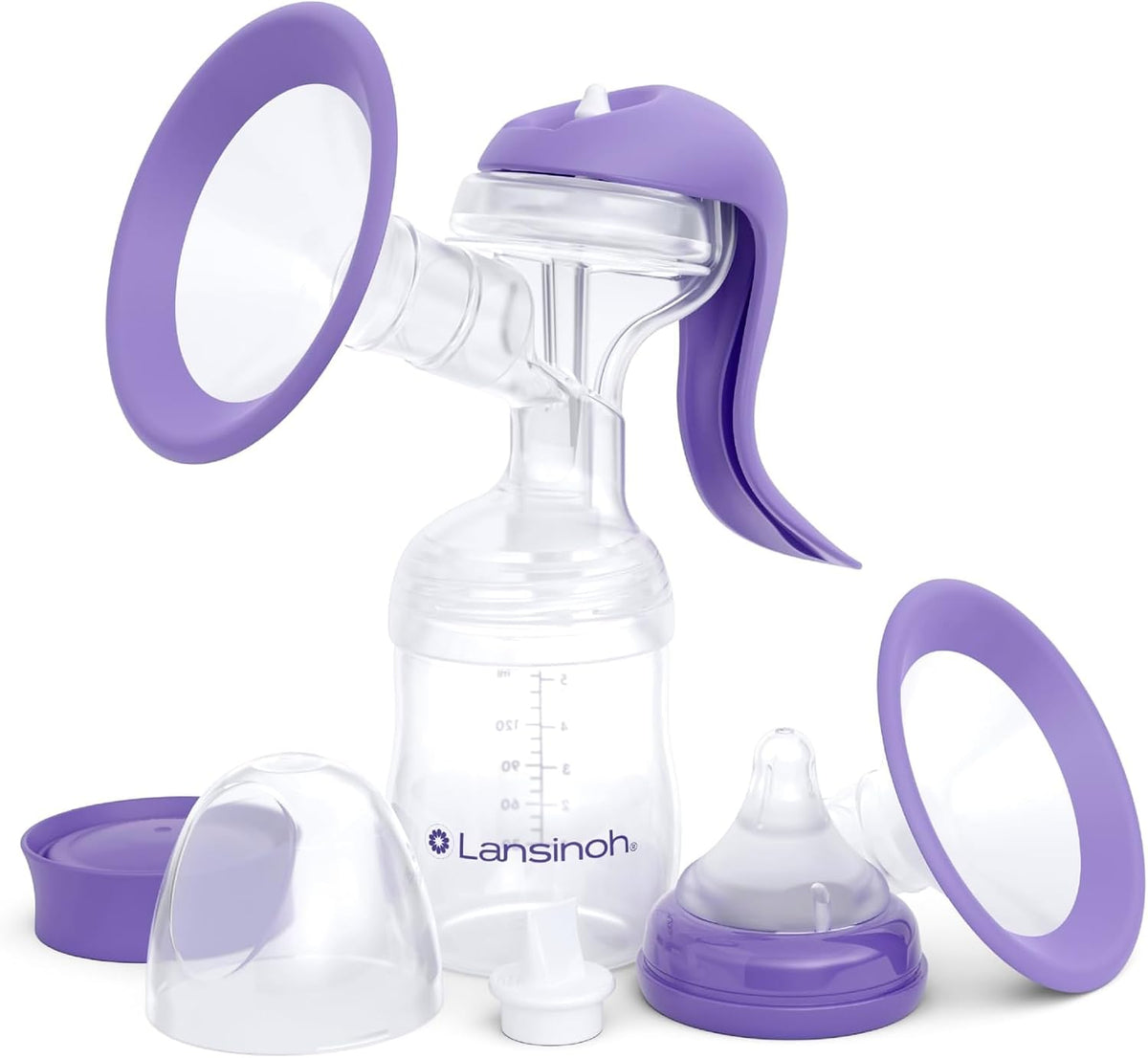 Lansinoh Extractor de leche manual, extractor de mano para lactanci...