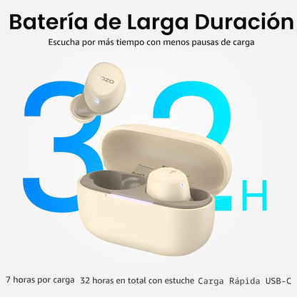 TOZO Auriculares inalámbricos A1 Bluetooth 5.3 de peso ligero en el...