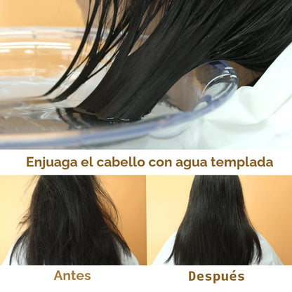 Tratamiento de proteínas de cabello con revestimiento de colágeno E...