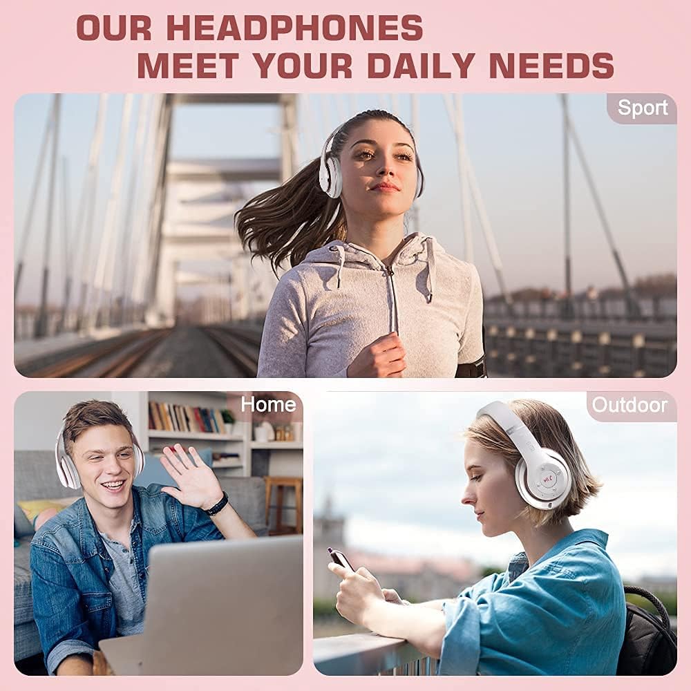 Audífonos inalámbricos Bluetooth 6S sobre la oreja, estéreo de alta...