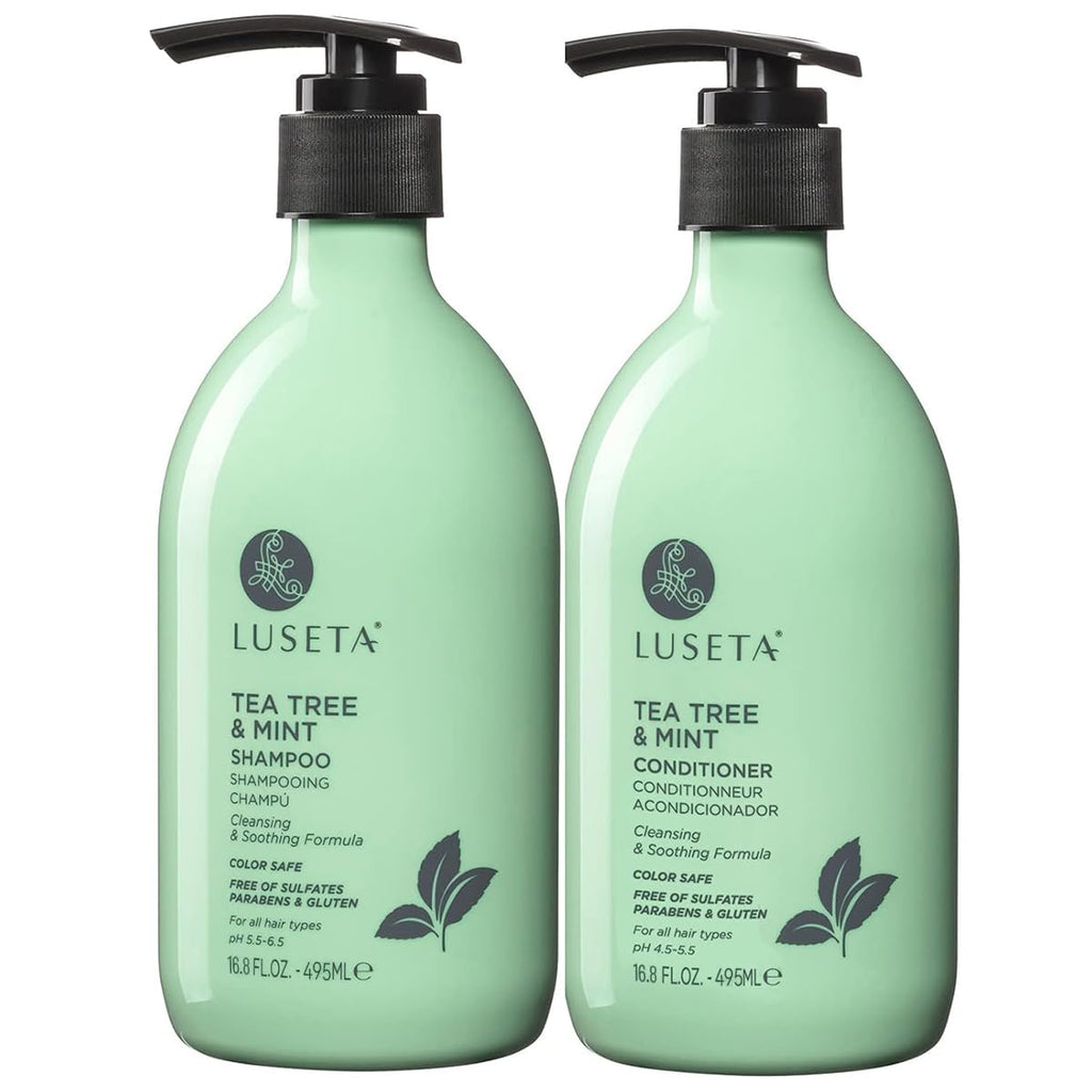 Luseta Tea Tree Mint Champú y acondicionador para limpieza del cabe...