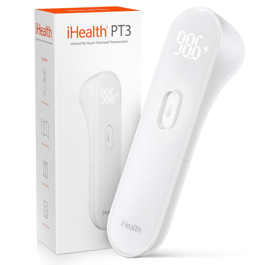 iHealth Termómetro de frente sin contacto para adultos, niños, bebé...