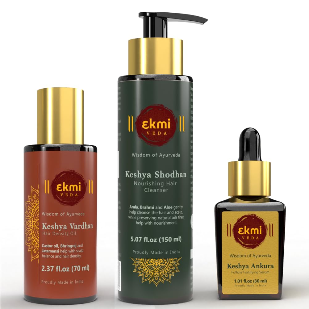 EKMIVEDA Set de crecimiento del cabello con hierbas ayurvédicas \u2...